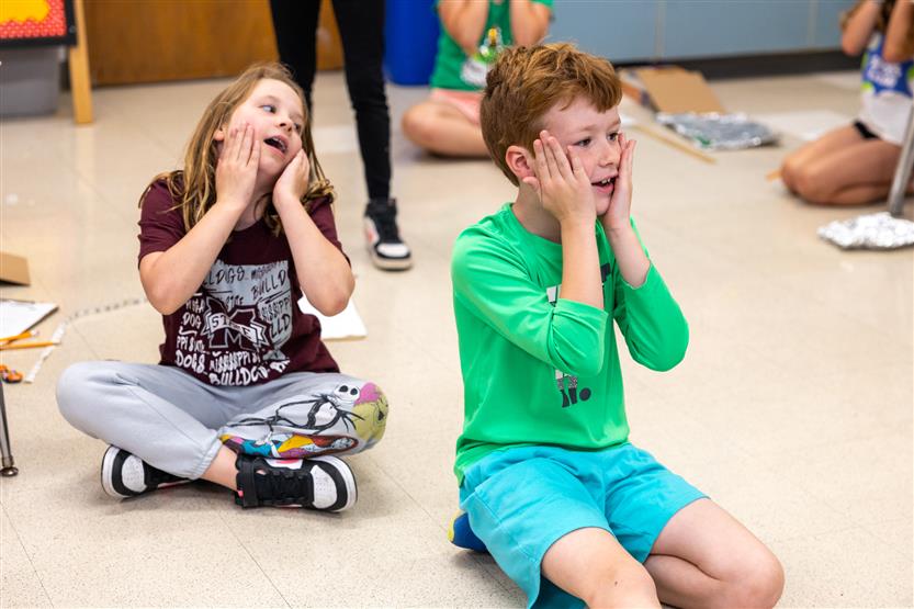 Students learn about friction